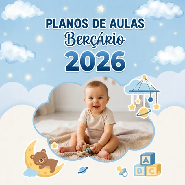 Capa do material 240 Planos de Aula Berçário 2026